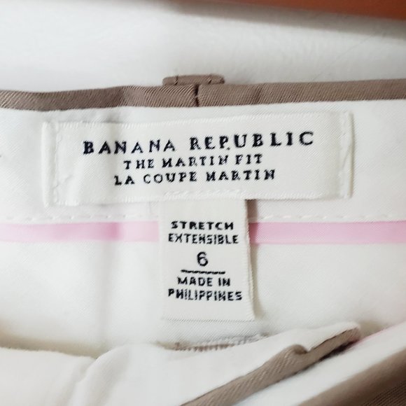 BANANA REPUBLIC Beige Martin Fit Wide Leg Pants - Picture 6 of 10